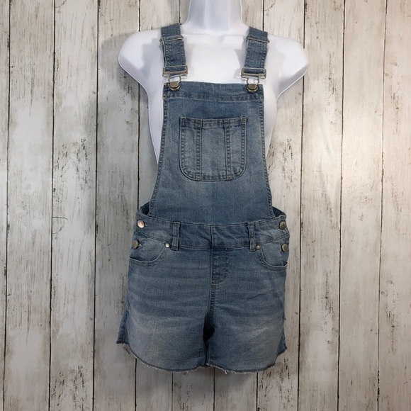 Blue Spice Denim Short Overalls 0 - Picture 1 of 13